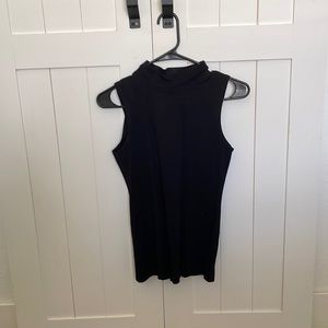 Black High Neck Tank